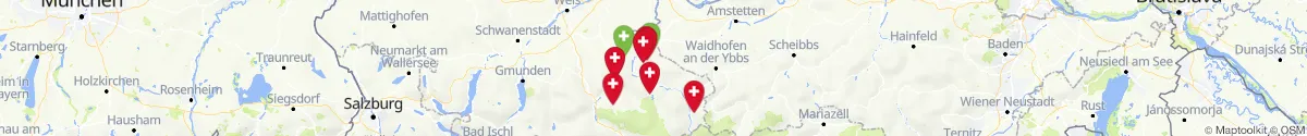 Kartenansicht für Apotheken-Notdienste in der Nähe von Reichraming (Steyr  (Land), Oberösterreich)
